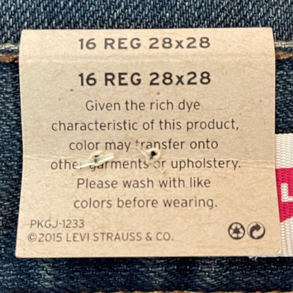 Levi’s 505 Regular-Fit Jeans Sz 16 (W28 X L28) - Picture 8 of 9